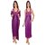 @rk Hot Collections Women  Girls Purple Satin Night Dress