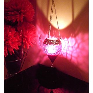 Buy Fancy Glass Purple Tea Light Decorative Tea Light Holder Online ...