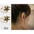 1 pair New Fashion star clip Gold Plated stud earrings gift for women girls
