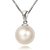 Natural Pearl 925S Silver Pendants Floating Locket Charms With Chain