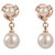 Austrian Crystal Rose Gold Double Pearl Ear Clips Earrings