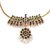 Silverwala Spinel, Pearl Yellow Gold Plated Silver Necklace (TJSTSL000000041)