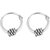 Silverwala Shinny Ring Silver Hoop Earring (BLP442A)