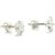 Silverwala Princess Cut Cubic Zirconia Silver Stud Earring (ST1485P)