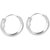 Silverwala Shinny Ring Silver Hoop Earring (BLP414)