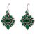 Silverwala Emerald Silver Dangle Earring (TRS3607A)