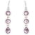 Silverwala Amethyst Silver Dangle Earring (TRS3704)
