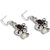 Silverwala Cubic Zirconia Garnet  Pearl Garnet, Cubic Zirconia, Pearl Silver Dangle Earring (TRS3687A)