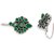 Silverwala Emerald Silver Dangle Earring (TRS3607A)