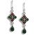 Silverwala Ruby, Emerald Silver Dangle Earring (TRS3690B)
