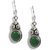 Silverwala Emerald, Cubic Zirconia Silver Dangle Earring (TRS3687C)
