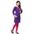 Valas Womens Cotton Printed Purple Long Kurti (VAASRMT3991)