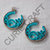 Curie Divine paper earrings (Ear-040-grey-torquoise)