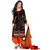 :Drapes Black Crepe Printed Salwar Suit Dress Material Unstitched