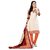 Drapes Beige Cotton Printed Salwar Suit Dress Material (Unstitched)