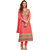 Parisha Peach Cotton Embroidered Salwar Suit Dress Material (Unstitched)