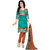 Parisha Green Cotton Printed Kurta & Churidar Dress Material (Unstitched)