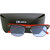 Gansta Gn-11075Black  Red With Blue Lens Clubmaster Sunglasses