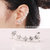 Pair of new Korean fashion exquisite five-pointed star-type non-pierced ear clip Earrings