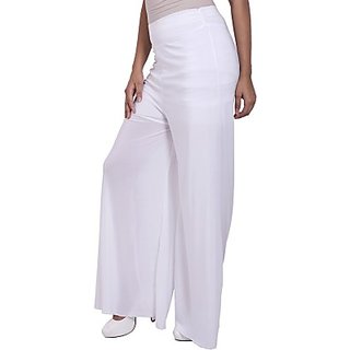 Buy White Plazzo Pant By The Taran Fashion Online @ ₹229 from ShopClues