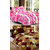 Story@Home Brown and  Pink Setof 2 Double Bedsheet With 4 Pillow Covers