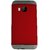 Heartly Double Dip Flip Hard Shell Premium Bumper Back Case Cover For HTC One M9 - Grey Red Grey