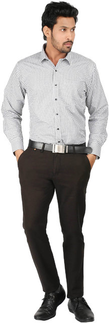 Buy DONEAR NXG Men Purple & White Slim Fit Checked Casual Shirt - Shirts  for Men 2333558 | Myntra