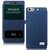 Heartly Goldsand Sparkle Luxury Pu Leather Window Flip Stand Back Case Cover For Huawei Honor 4X Dual Sim - Power Blue