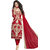 Drapes Red Cotton Printed Salwar Suit Dress Material (Unstitched)