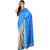 Parchayee Blue Georgette Floral Saree With Blouse