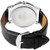 X5 Fusion Round Dial Black Leather Strap Quartz Watch for Men