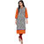 Prakhya Printed Womens Long straight cotton kurta-SW2086ORANGE