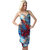 Sexy Backless Style Breathtaking Multi Digital Print Summer Wrap Skirt Beach Dress