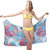 Sexy Backless Style Breathtaking Multi Digital Print Summer Wrap Skirt Beach Dress