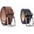 Combo of Formal Genuine PU Leather Belt in Black  Brown