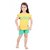 Punkster Yellow Top  Green Shorts Set For Baby Girls