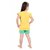 Punkster Yellow Top  Green Shorts Set For Baby Girls