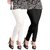 Cotton Churidar Leggings Black And White Colour (Pack of Two).