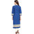 Prakhya solid Womens Long straight cotton kurta-SW779BLUE