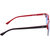 Gansta Gn-11075Black  Red With Blue Lens Clubmaster Sunglasses