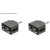 2 PC Set of 3.5mm Male to 3.5mm Female Audio Y Splitter Adapter Small