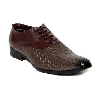 Squarefeet MenS Brown Lace-Up Formal Shoes (SqFSB-021Brown)