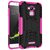 Heartly Flip Kick Stand Spider Hard Dual Rugged Armor Hybrid Bumper Back Case Cover For Coolpad Note 3 - Cute Pink