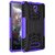 Heartly Flip Kick Stand Spider Hard Dual Rugged Armor Hybrid Bumper Back Case Cover For Lenovo A2010 - Frame Purple