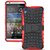 Heartly Flip Kick Stand Spider Hard Dual Rugged Armor Hybrid Bumper Back Case Cover For Htc Desire 820 820Q Dual Sim - Hot Red