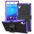 Heartly Flip Kick Stand Spider Hard Dual Rugged Armor Hybrid Bumper Back Case Cover For Sony Xperia M4 Aqua - Frame Purple