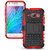 Heartly Flip Kick Stand Spider Hard Dual Rugged Armor Hybrid Bumper Back Case Cover For Samsung Galaxy J1 Dual Sim - Hot Red