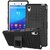 Heartly Flip Kick Stand Spider Hard Dual Rugged Armor Hybrid Bumper Back Case Cover For Sony Xperia M4 Aqua - Rugged Black