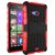 Heartly Flip Kick Stand Spider Hard Dual Rugged Armor Hybrid Bumper Back Case Cover For Microsoft Lumia 540 Dual Sim - Hot Red
