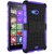 Heartly Flip Kick Stand Spider Hard Dual Rugged Armor Hybrid Bumper Back Case Cover For Microsoft Lumia 540 Dual Sim - Frame Purple